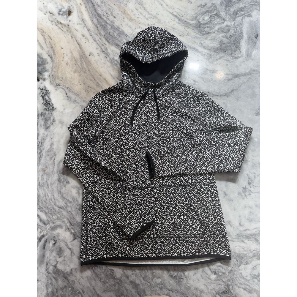 Nike Therma-Fit Black and White Patterned Pullover Hoodie Size M